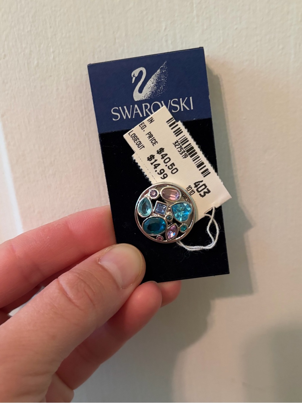 Swarovski multi colour pin